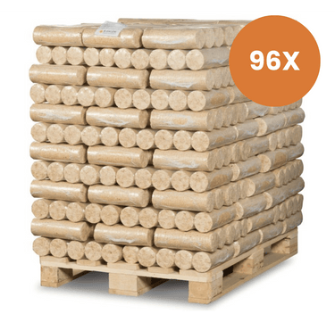 Nestro Houtbriketten Hele Pallet — 96 × 10 kg | Lange Brandduur