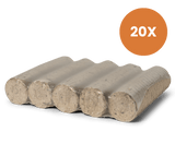 Nestro Houtbriketten — 20 × 10 kg | Hoge Warmteafgifte, Lange Brandduur