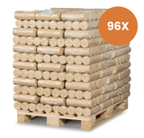 Nestro Houtbriketten Hele Pallet — 96 × 10 kg | Lange Brandduur